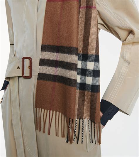 burberry heritage stone check scarf|burberry giant check cashmere scarf.